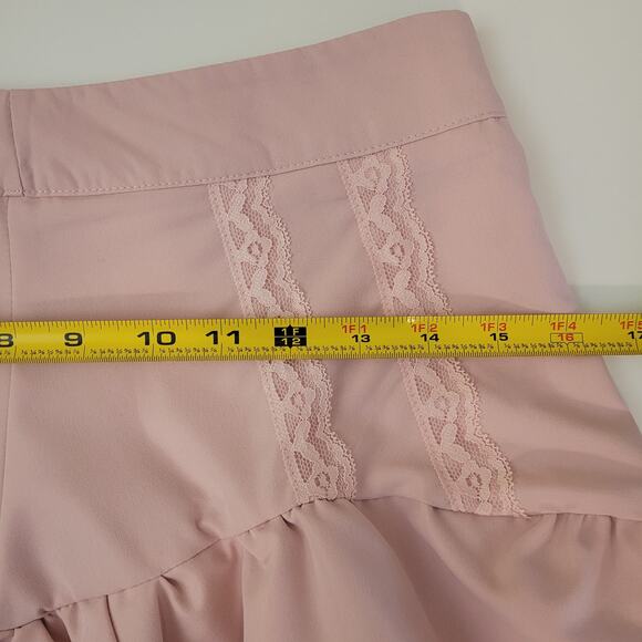 Pastel Blush Pink Mini Skirt Layered Ruffles Size XS/Small Cosplay Costume Girl - Picture 7 of 9